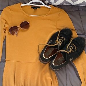 Trendy Mustard Yellow Casual Dress